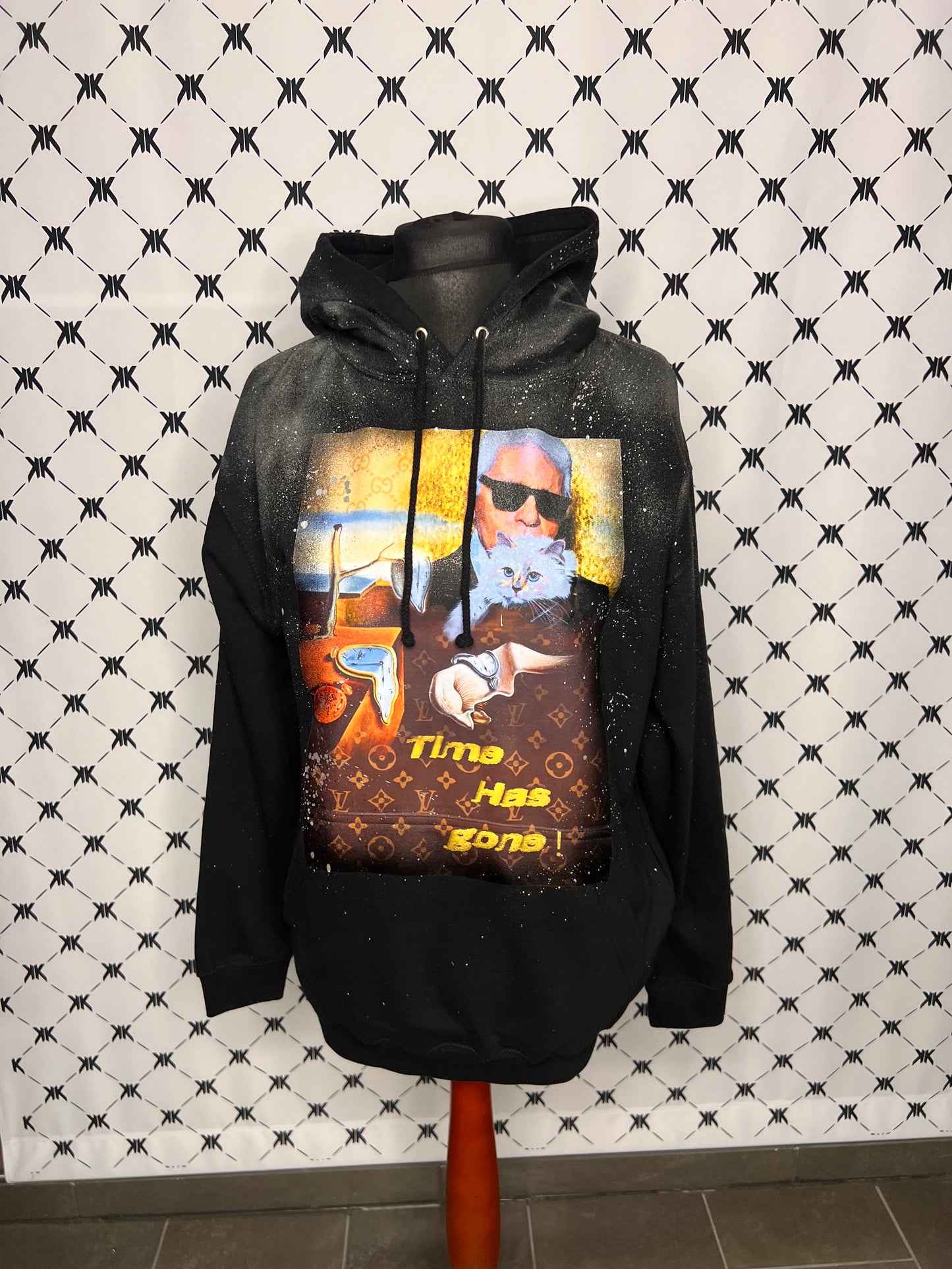 Hoodie "Time has gone", kunstveredelt