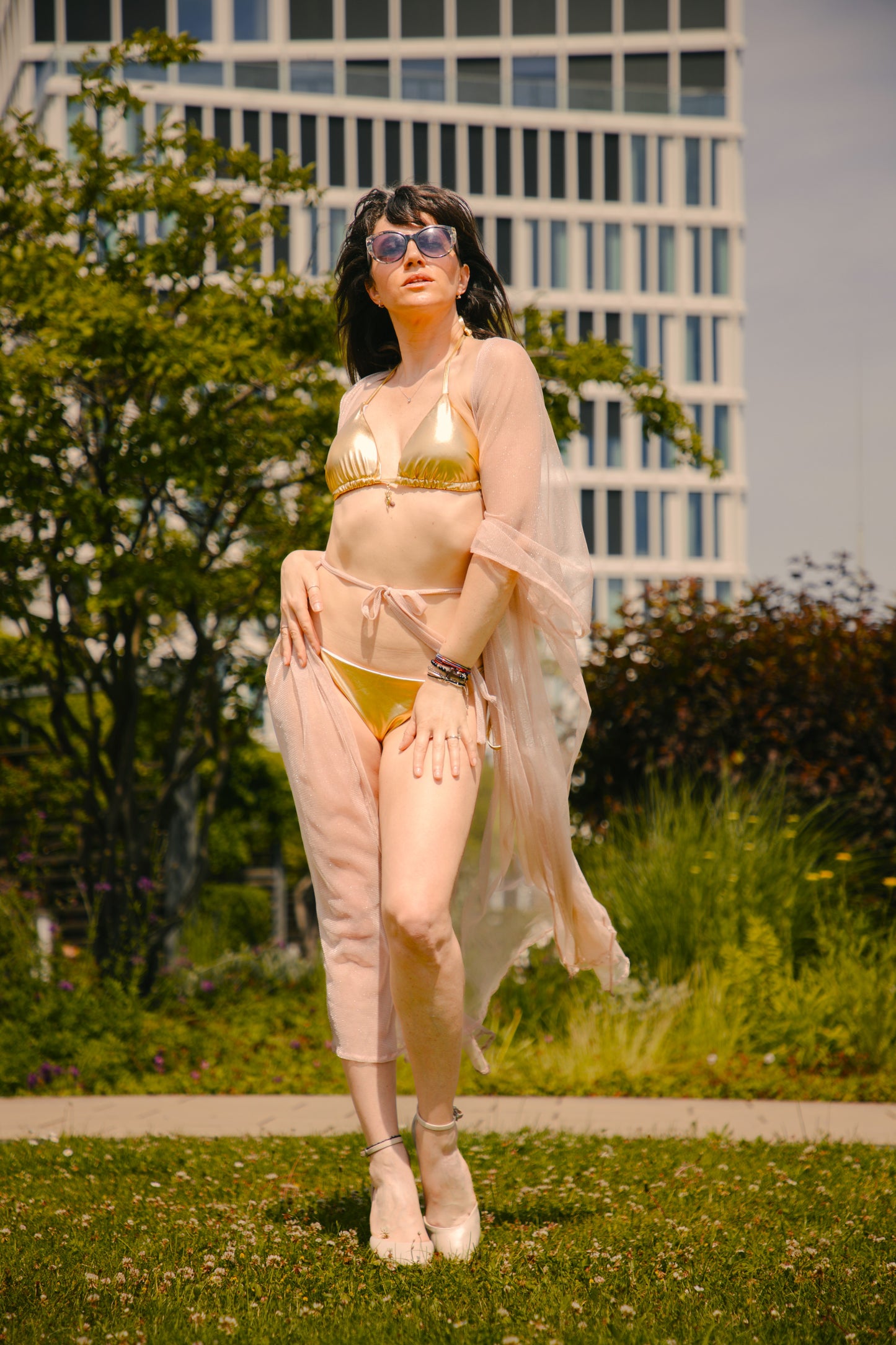 Bikini mit Lucky Charm, gold, Größe S/M