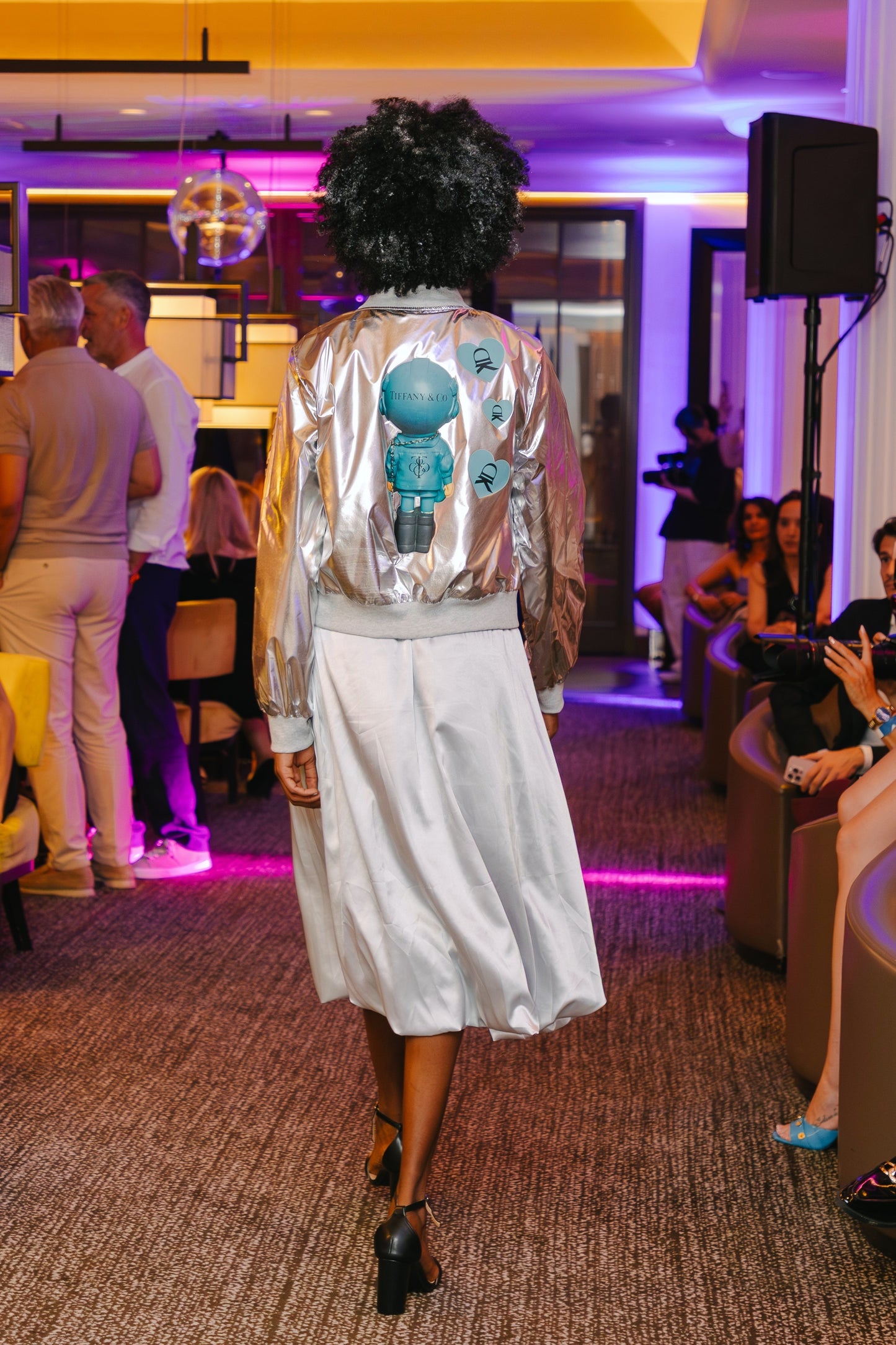 Ballonrock "Moon Pears", silber, handgenäht, Größe S