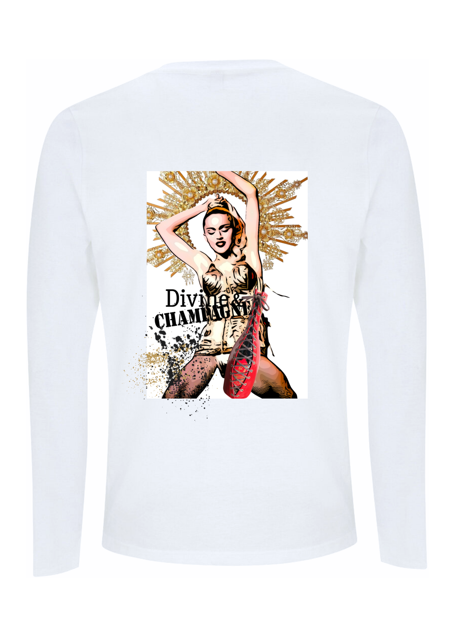 Longsleeve Shirt "Champagne Corsett" Men, white