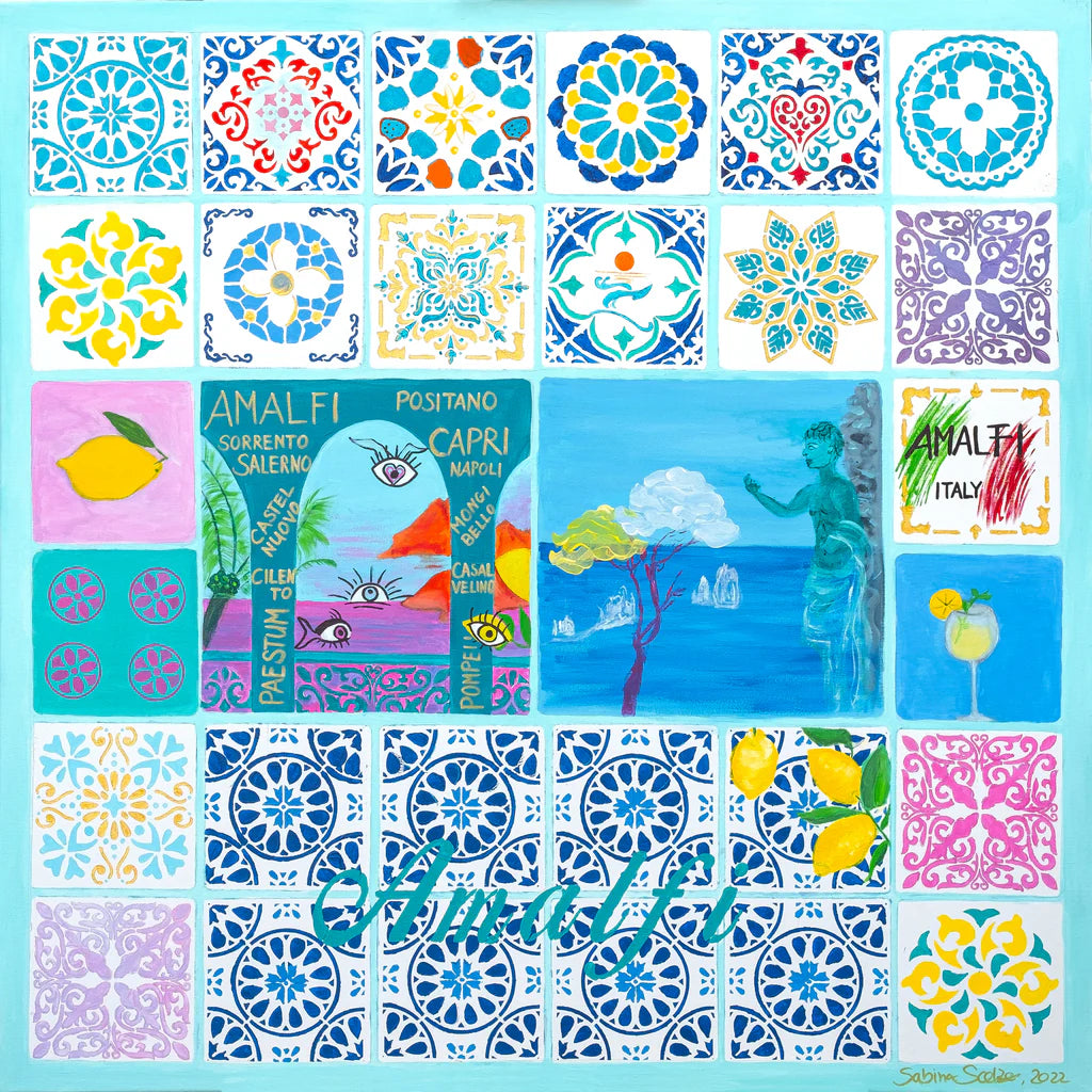 Art Bag "Amalfi Love" mit Mini-Leinwand