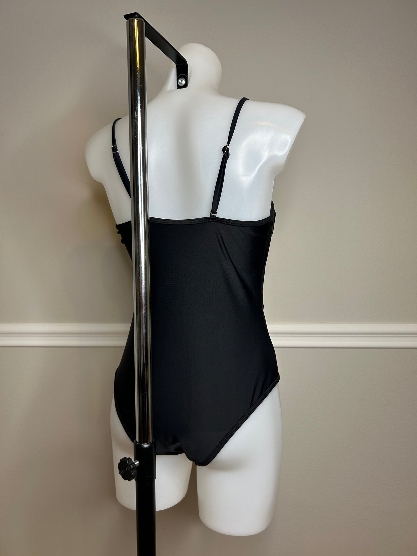 Badeanzug schwarz im Coursagen-Style, Größe M