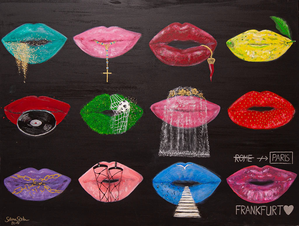 Original-Gemälde, 120x90, "Beyond my Lips", Acryl & Öl auf Leinwand