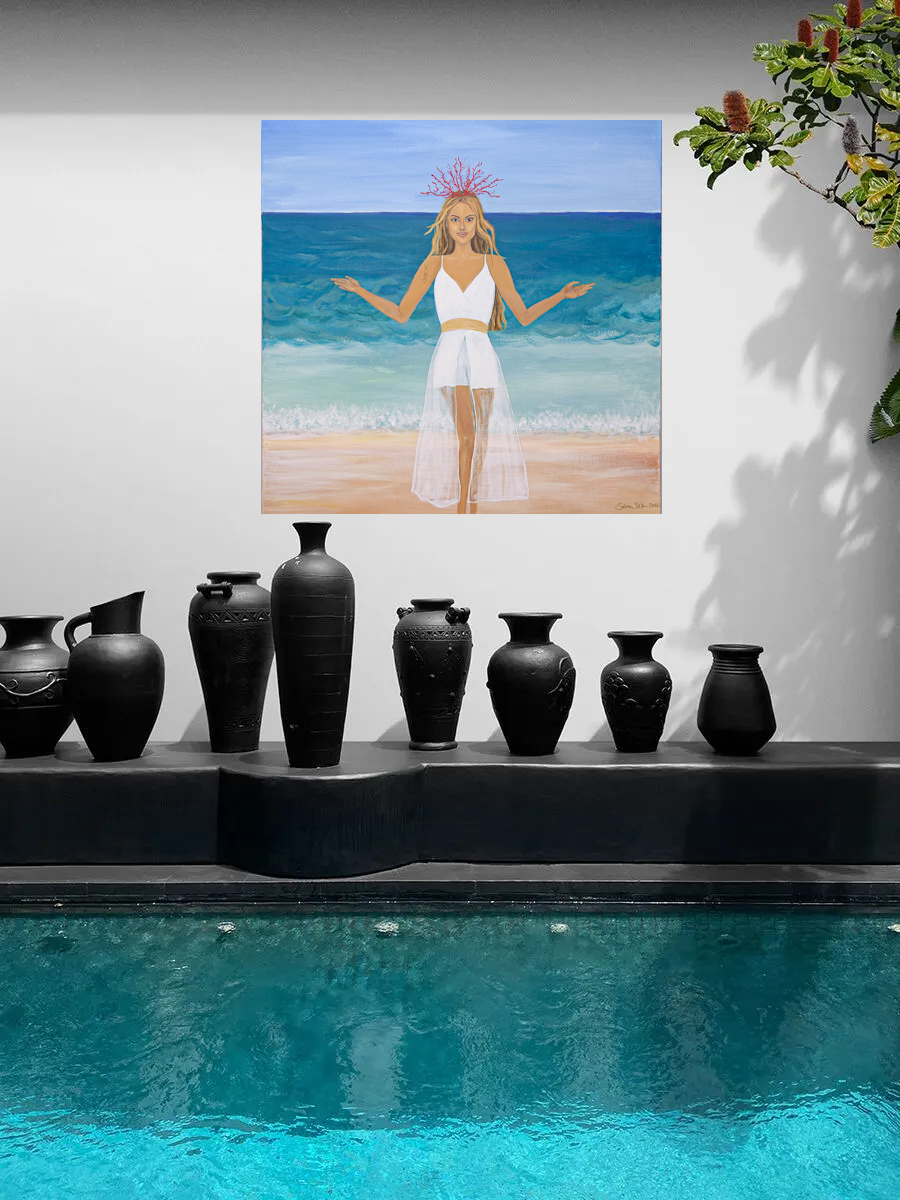 Original-Gemälde, 120x90, "Ocean Healing", Acryl & Öl auf Leinwand