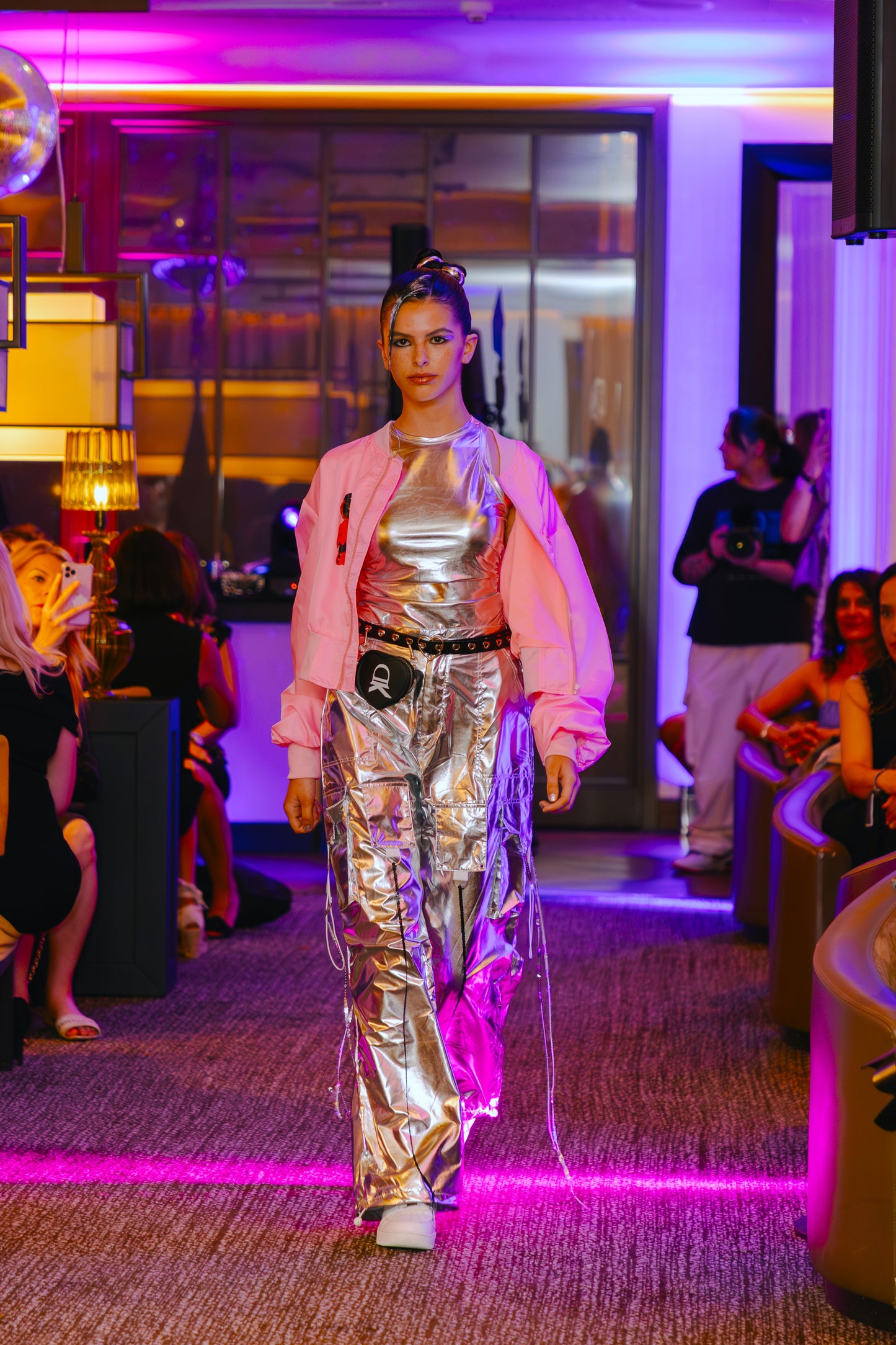 Set aus Top&Hose Sparkling Moon, silver, Größe S