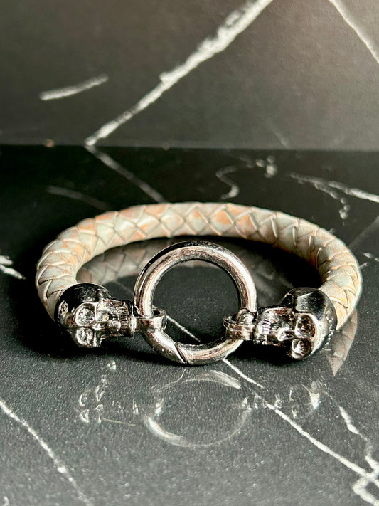 Leder-Armand "Immortal", Farbe beige, Größe M