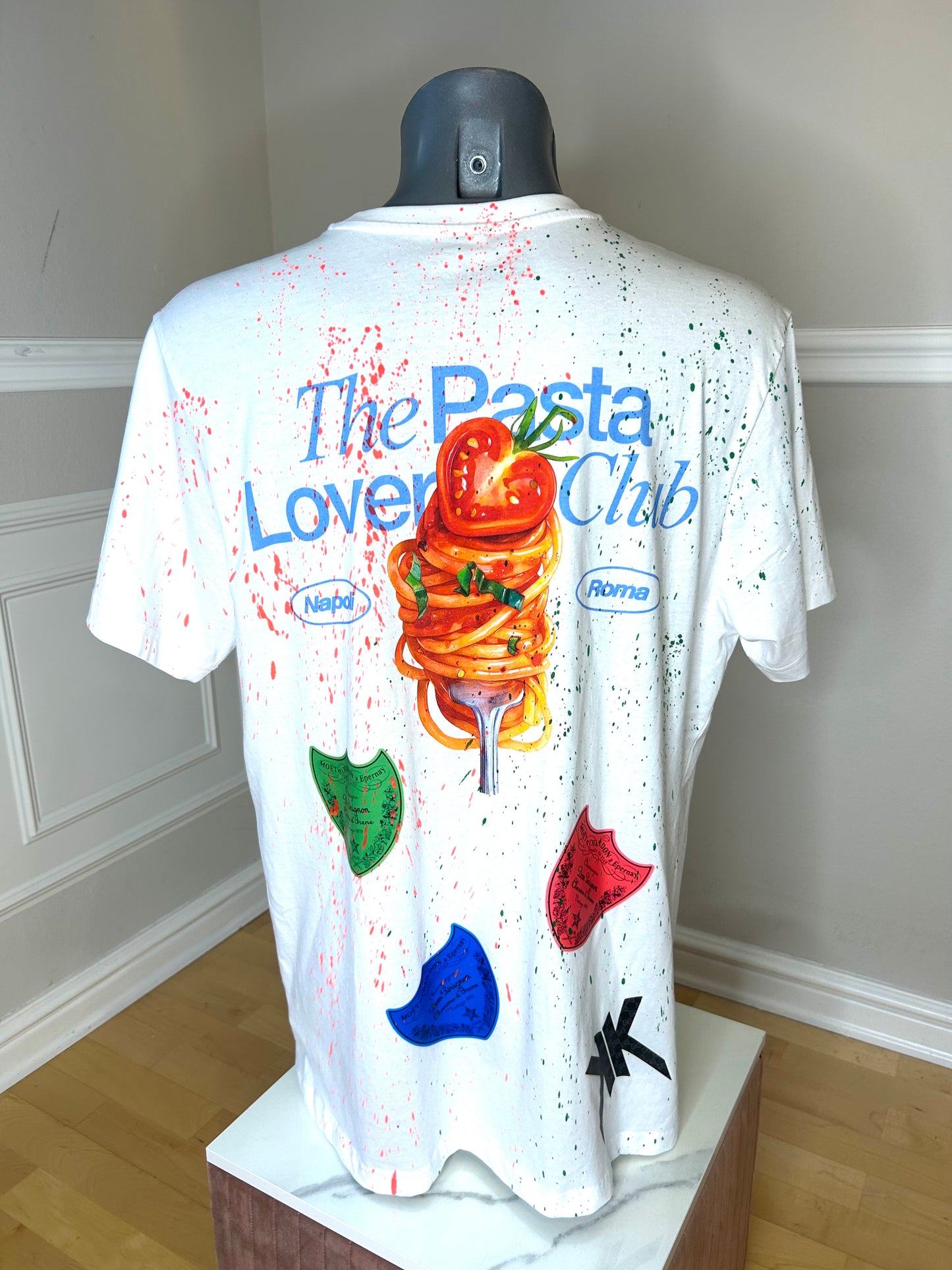 T-Shirt, kurzarm, „Food & Drink“, kunstveredelt, Größe XL