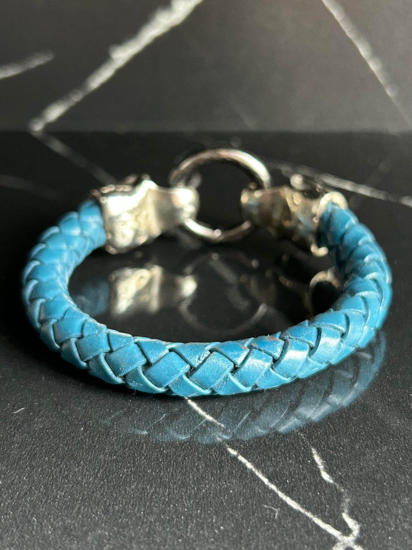 Armband "Immortal" Kunstleder, Frabe türkis, Größe M