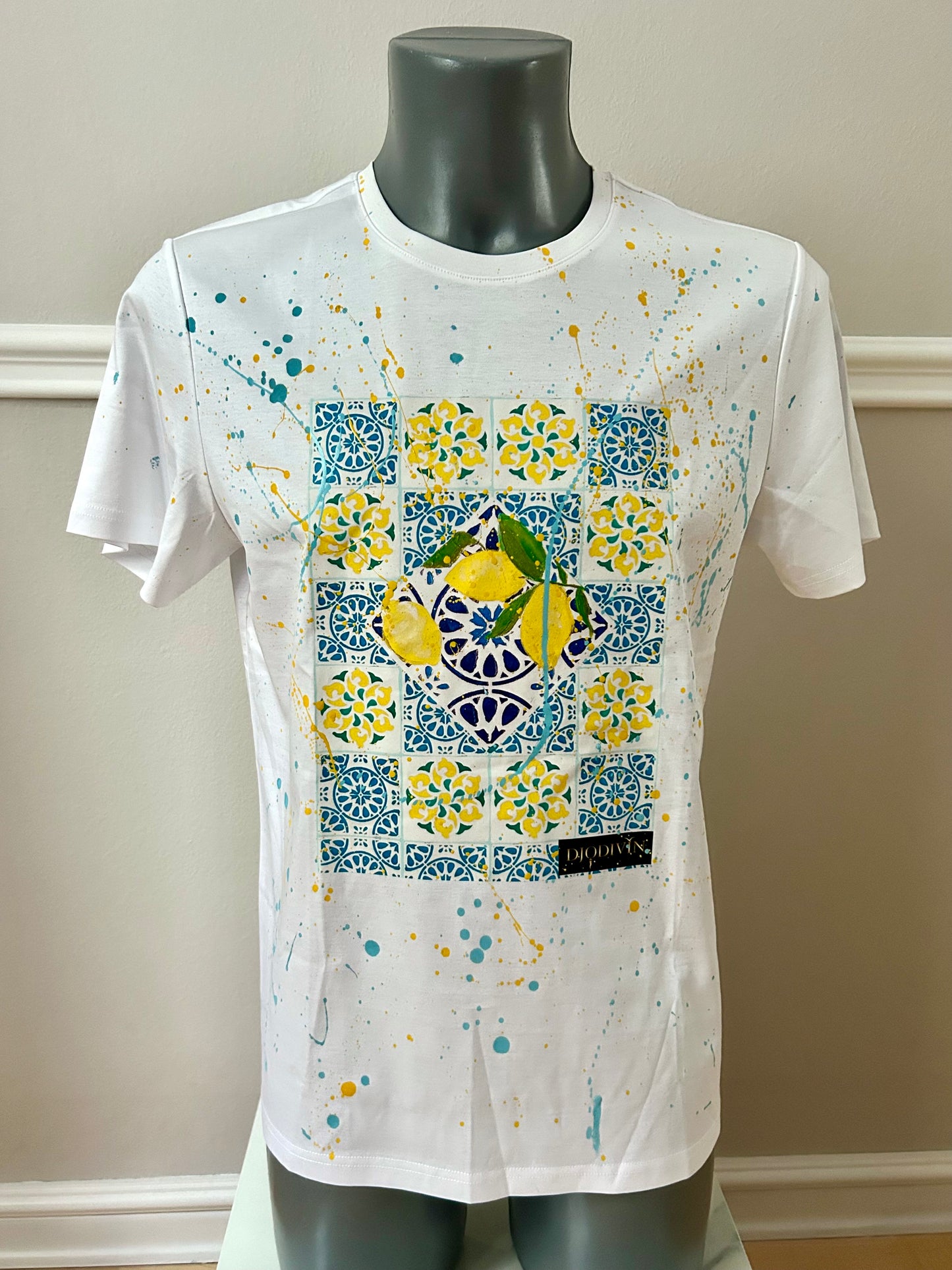 Grafitti T-Shirt "Amalfi Love", kunstveredelt