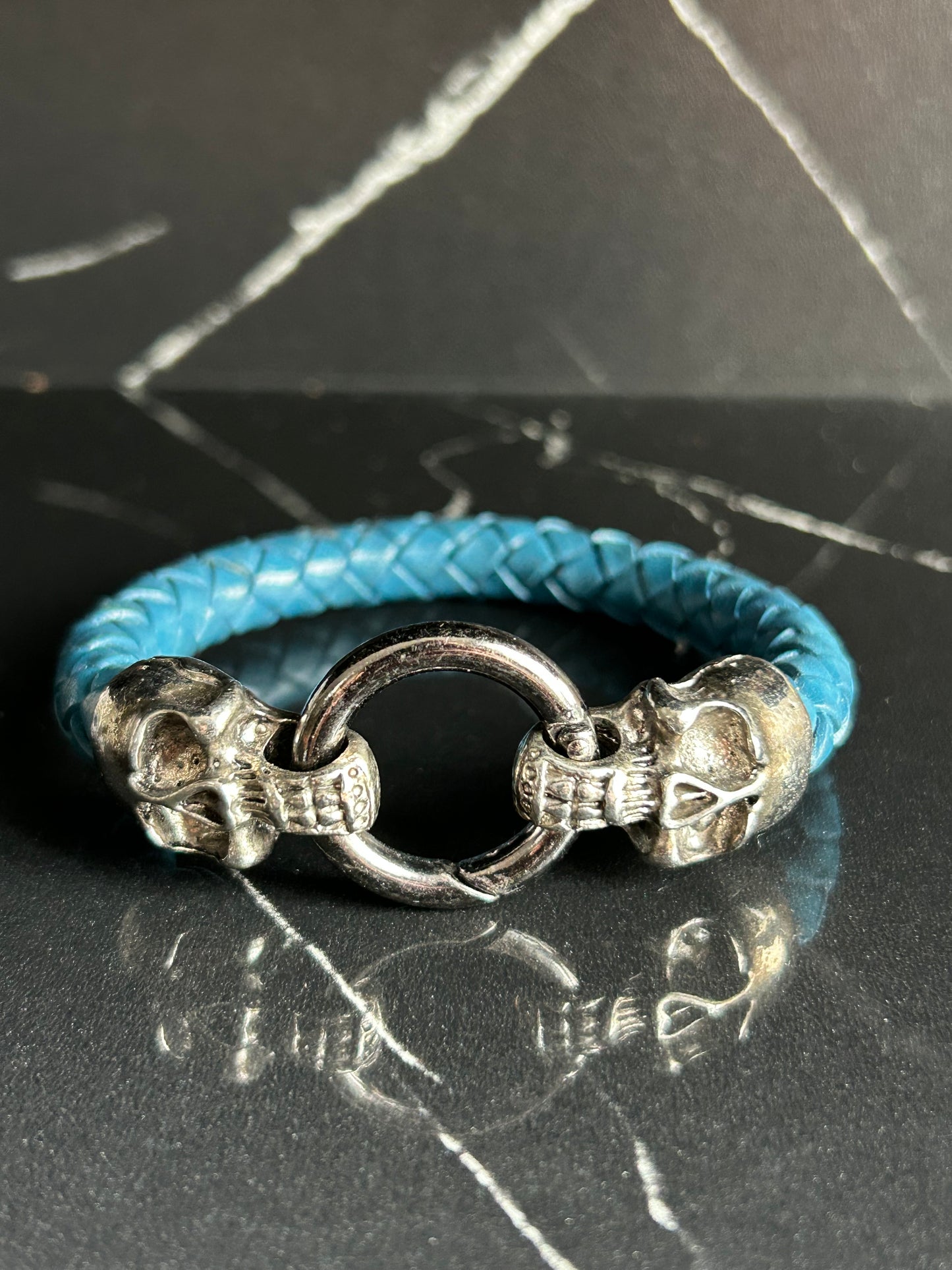 Armband "Immortal" Kunstleder, Frabe türkis, Größe M