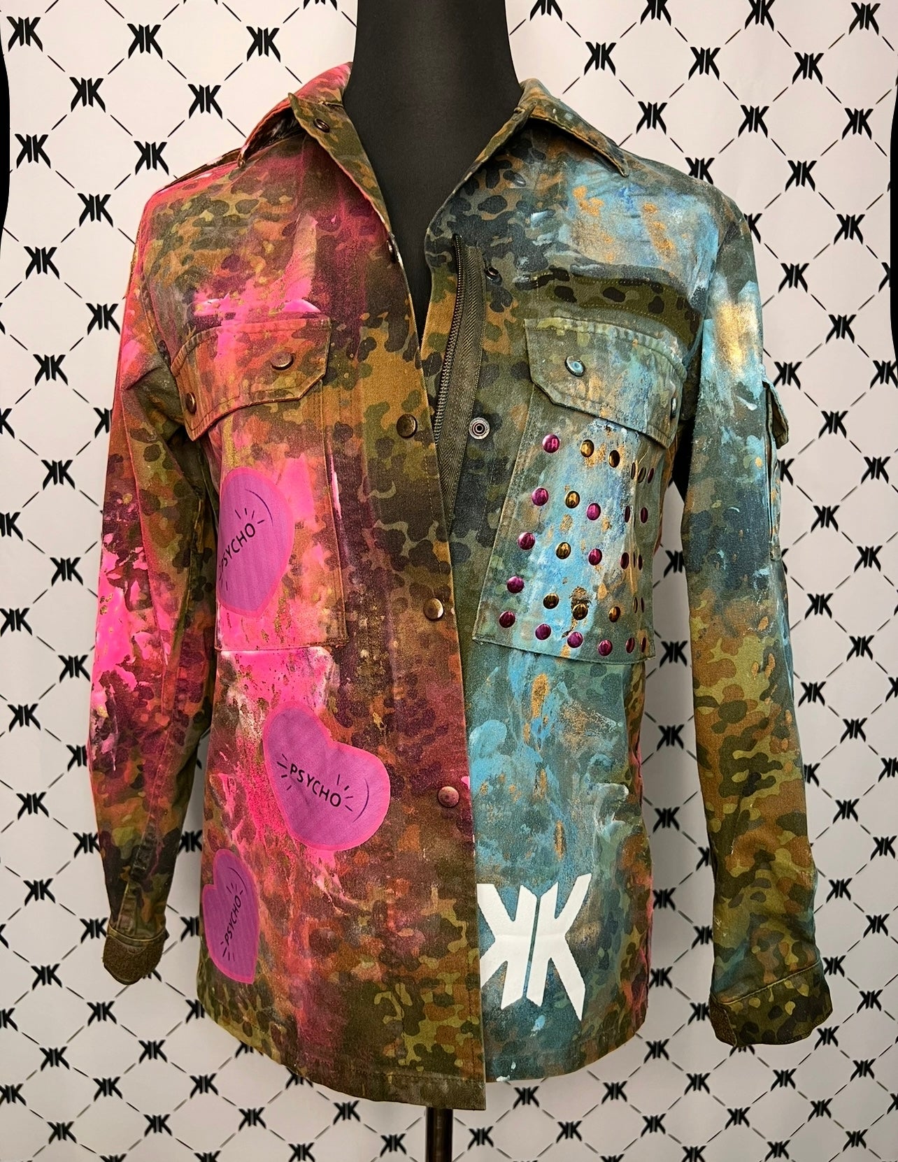 Military Jacket "Thank you next", kunstveredelt