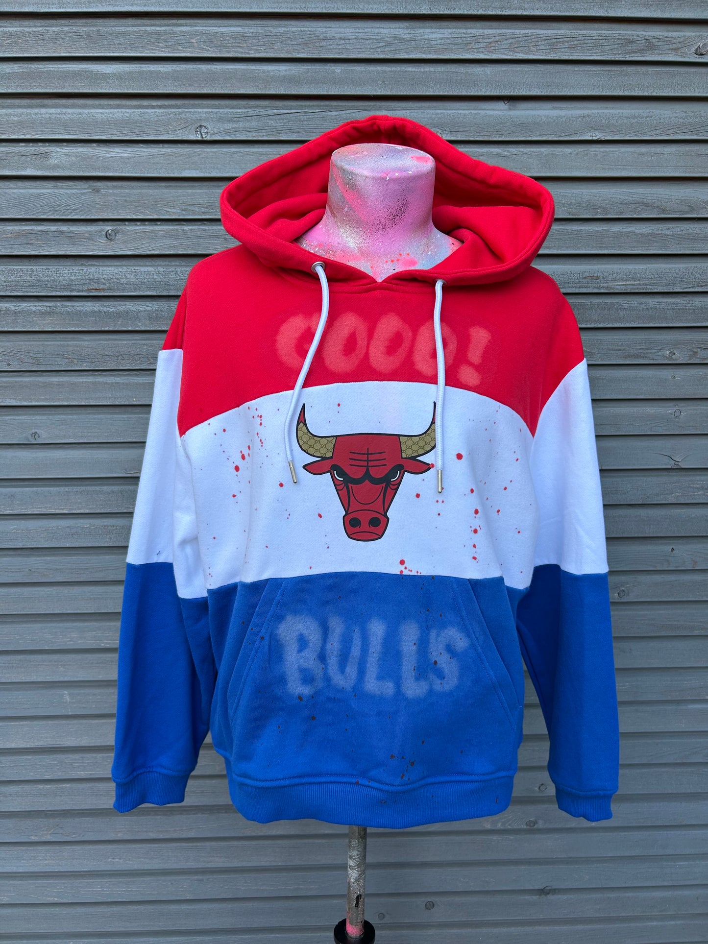 Hoodie "Oooo! Bulls", kunstveredelt, Größe S