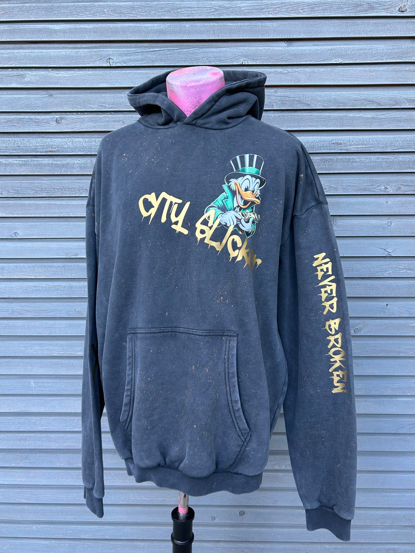 Hoodie "Money Duck", kunstveredelt, Größe M