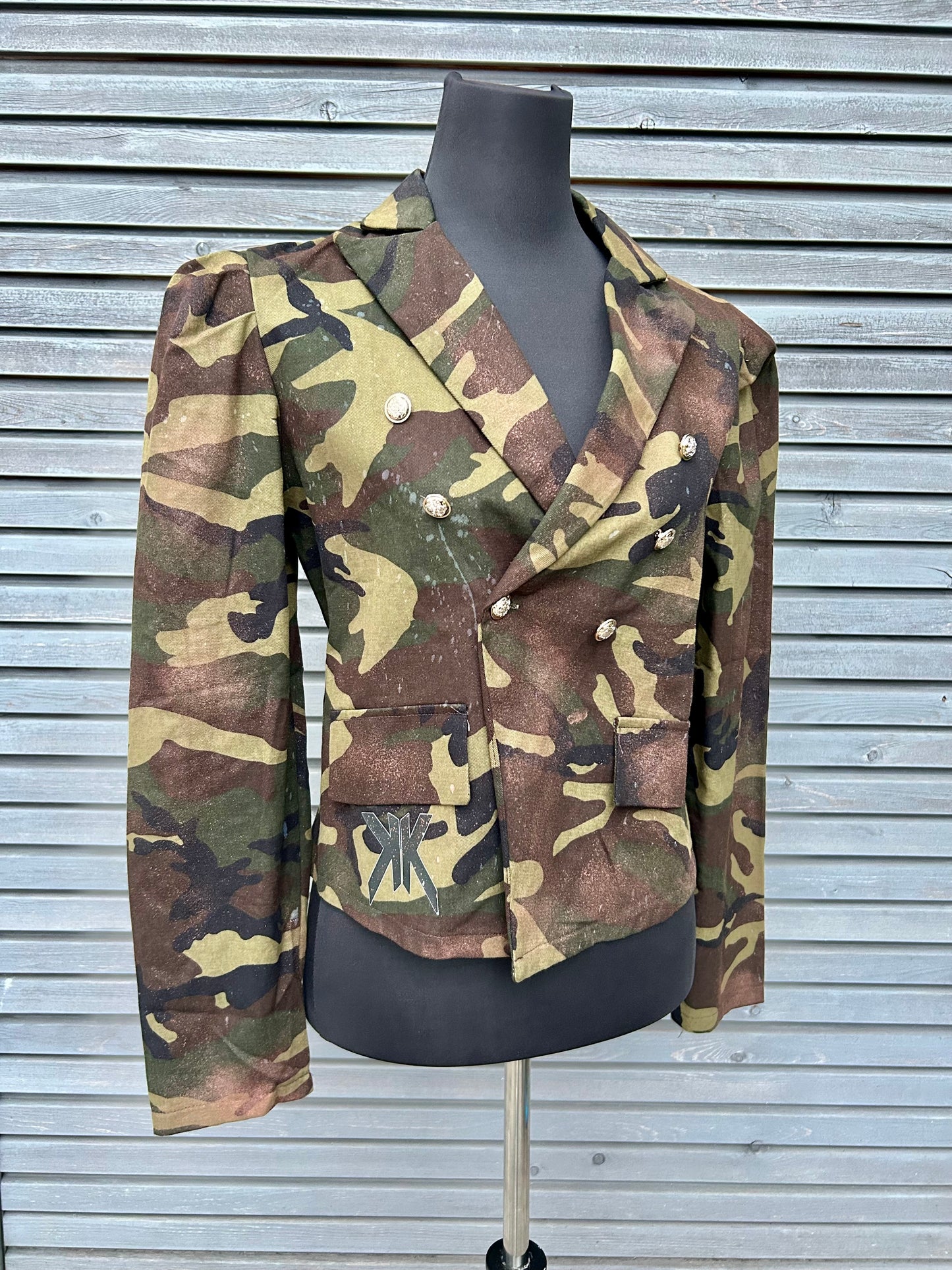Military Jacket "Mouse Love", kunstveredelt, Größe M