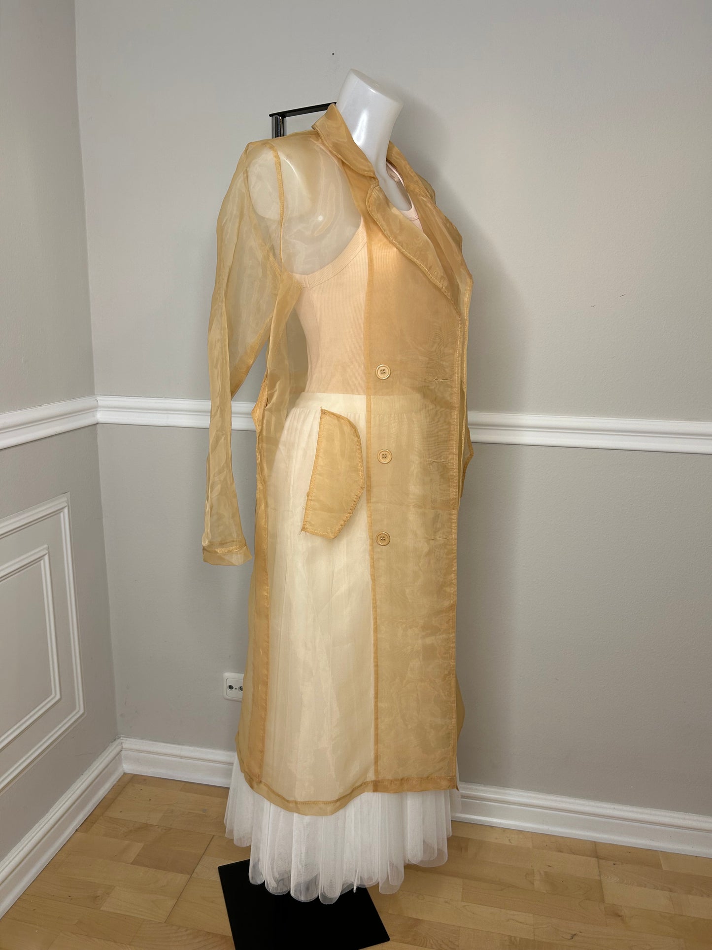 Transparenter Trenchcoat "Desert Sand" (Organza)