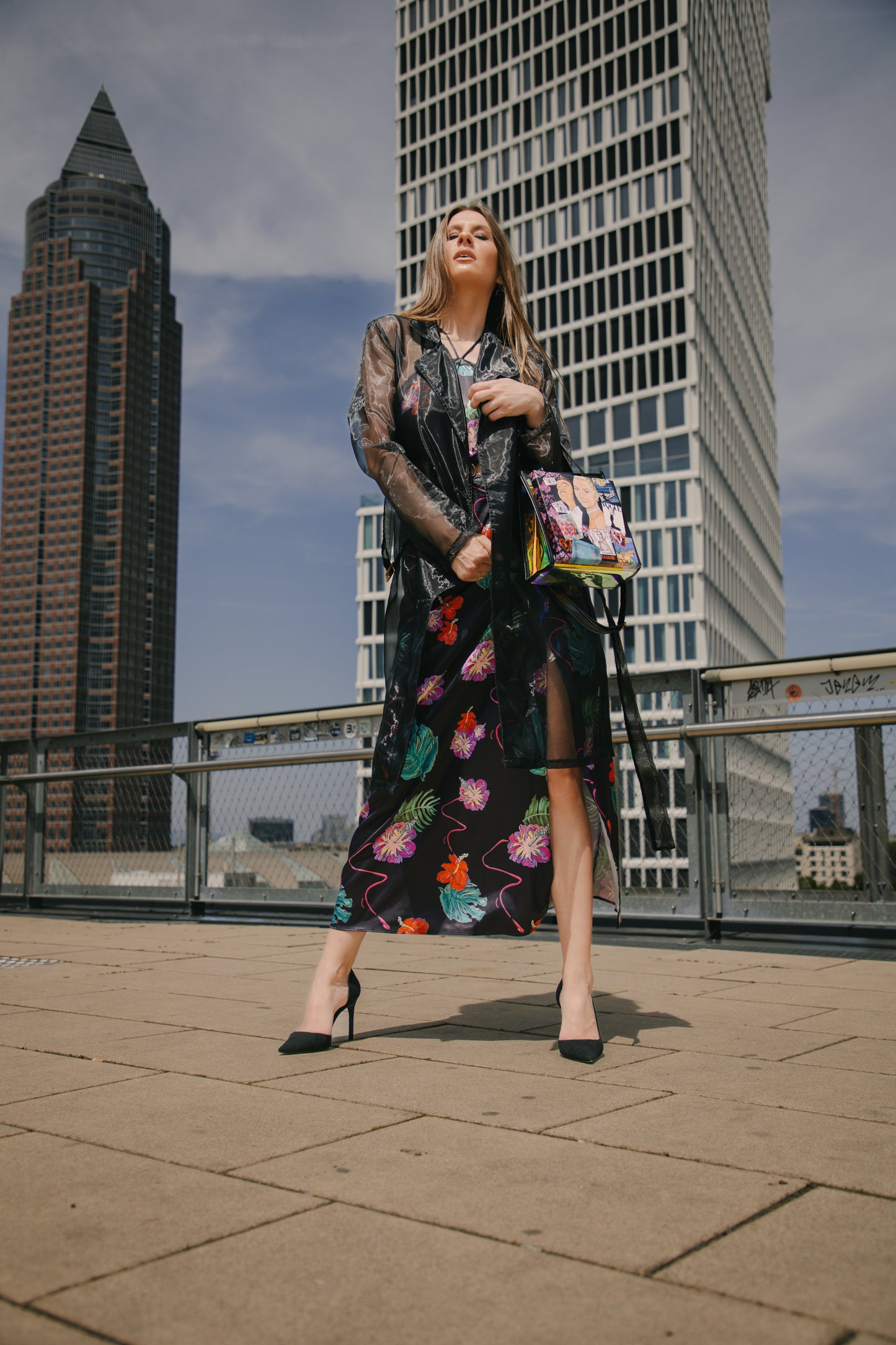 Organza Trenchcoat "Black Dream"