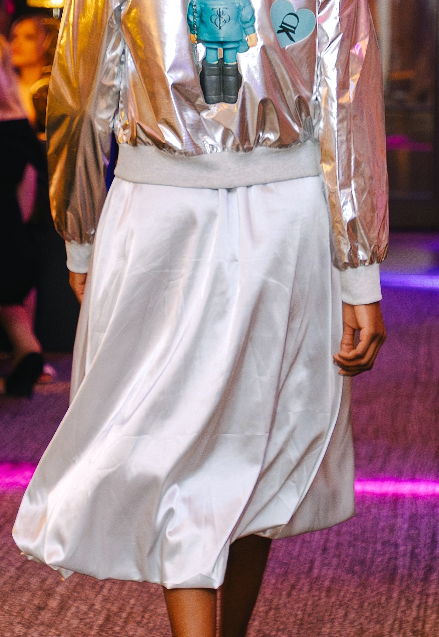 Ballonrock "Moon Pears", silber, handgenäht, Größe S