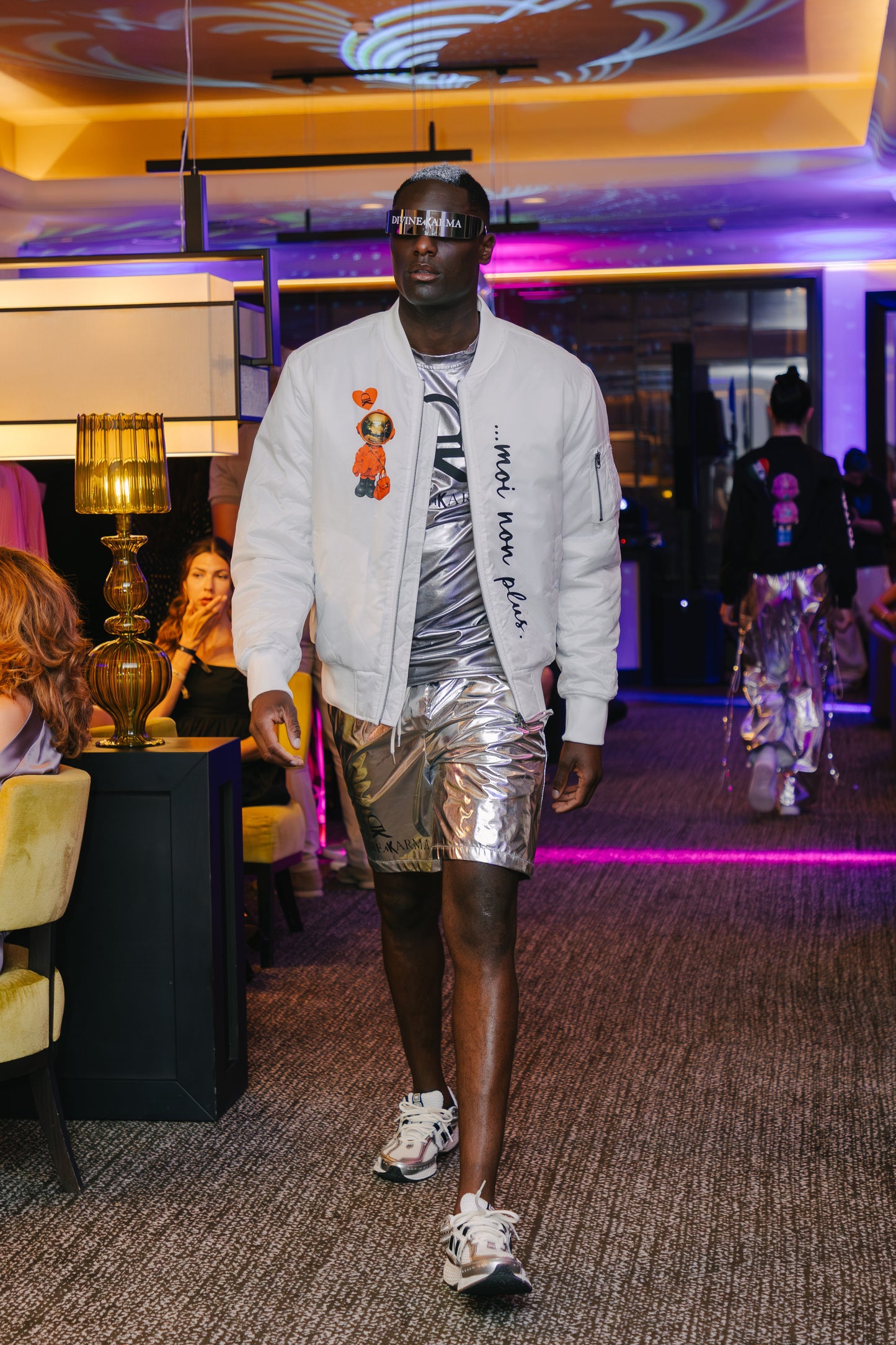 Bomberjacke „Je t‘aime”, weiß, Größe XL