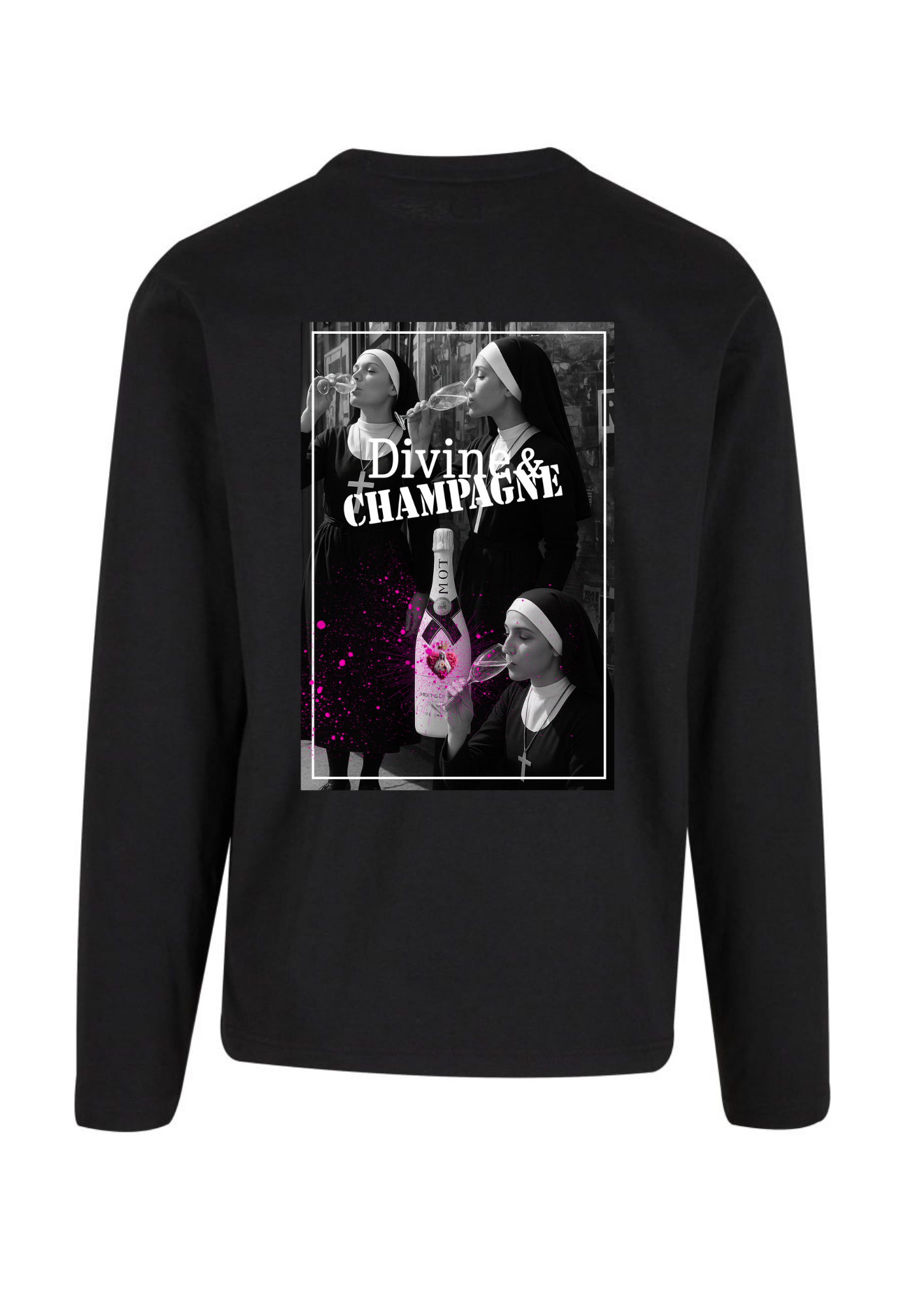 Longsleeve "Divine & Champagne Holy Champagne" Damen