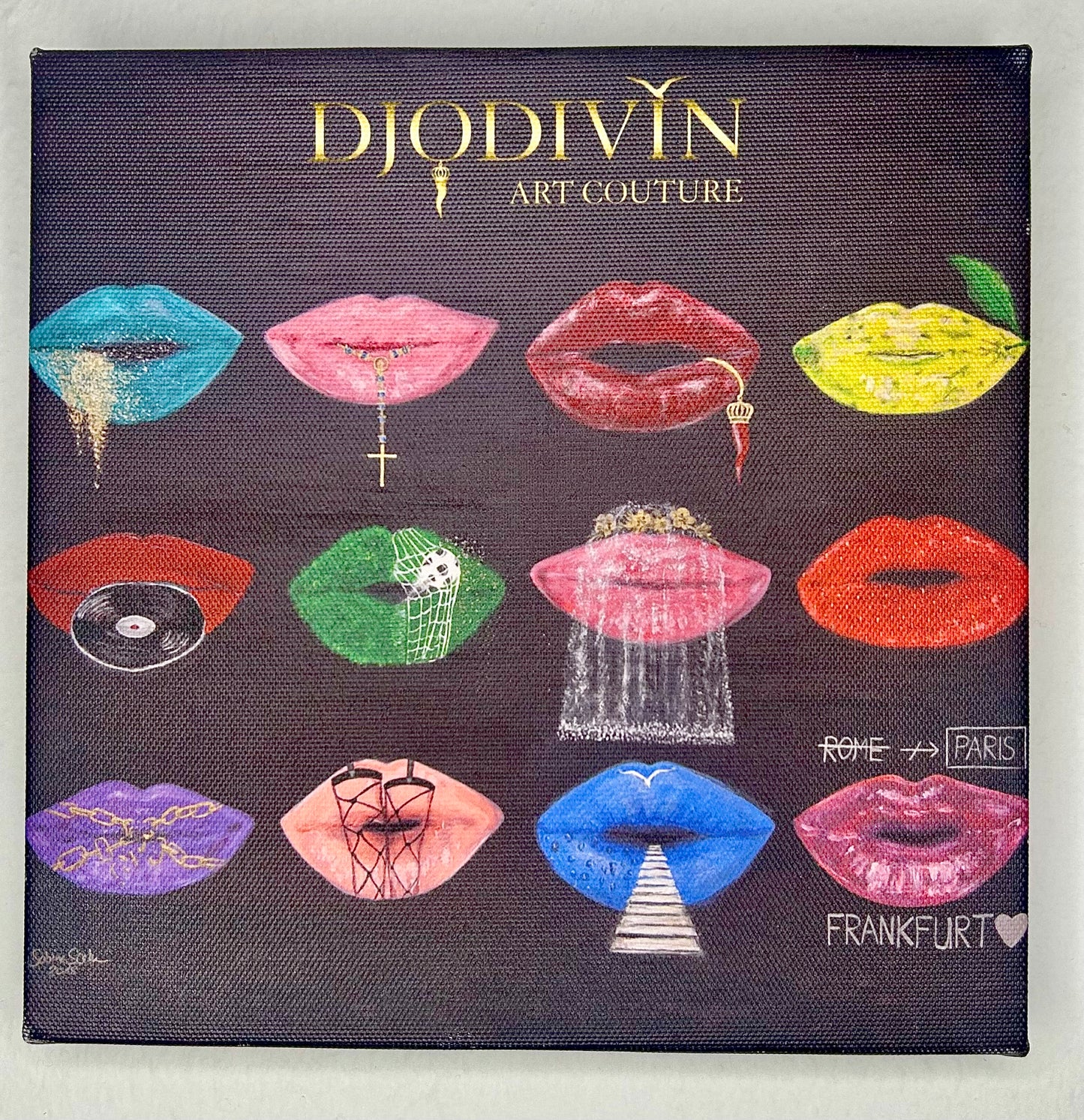 Art Bag "Beyond my Lips" mit Mini-Leinwand