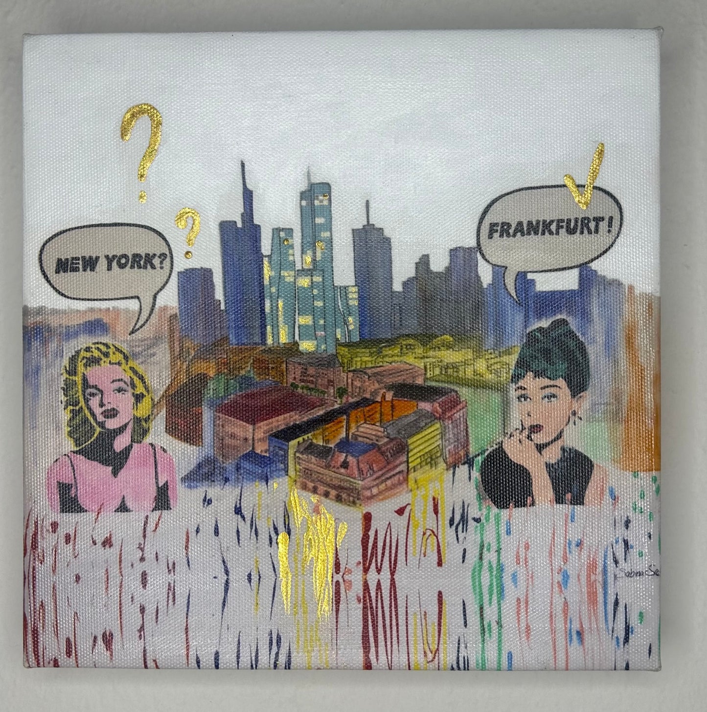 Art Bag "Breakfast at Frankfurt's" mit Mini-Leinwand