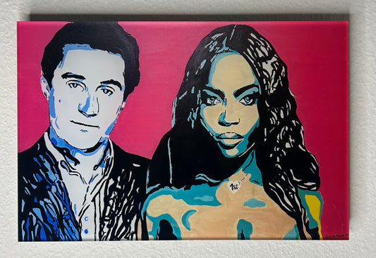 Selbstgemaltes Kunstwerk als Kunstdruck auf Acrylglas, "Naomi's Secret Love", Größe 40x30cm