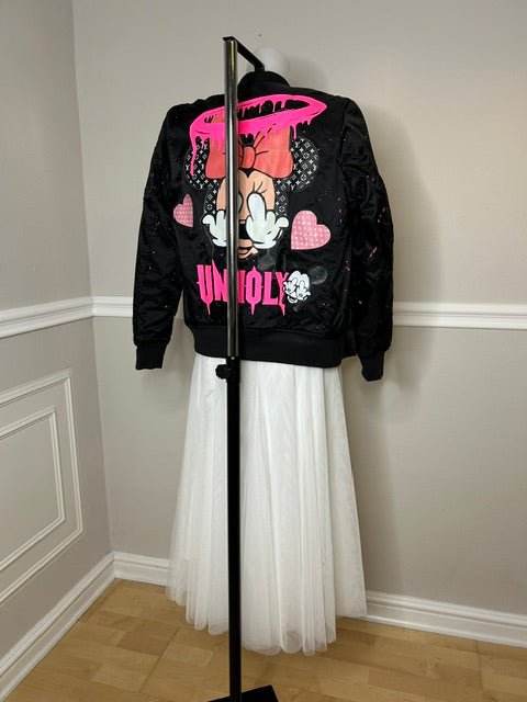 Bomberjacke "Mouse Love", kunstveredelt, S