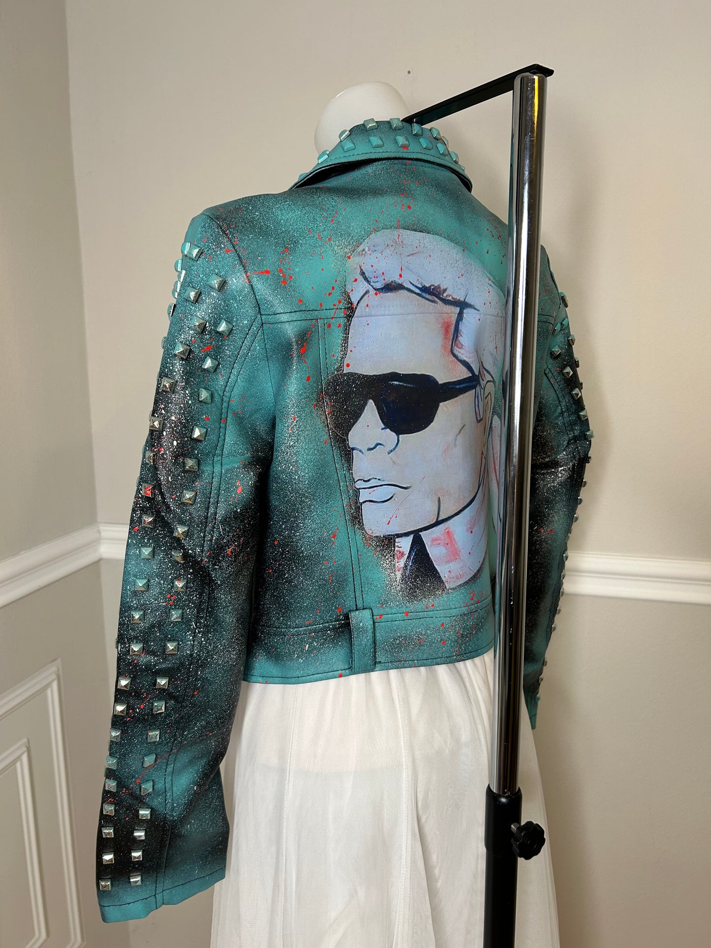 Kunst-Lederjacke "Karl Who", kunstveredelt, Grösse S