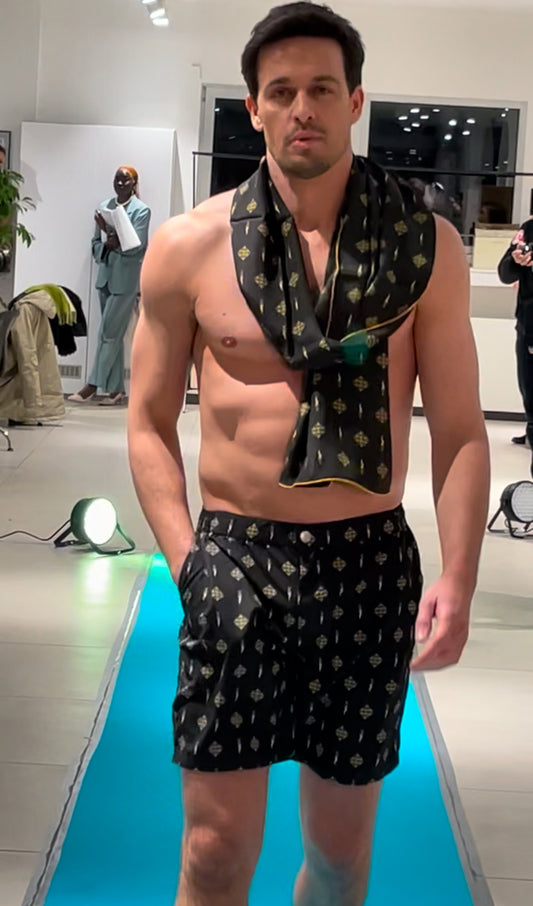 Shorts "Monogram Black", Größe M/L