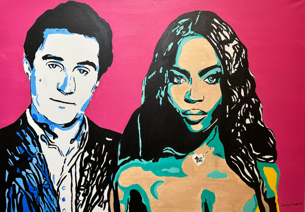 Original-Gemälde, 100x70cm, "Naomi's Secret Love", Acryl & Öl auf Leinwand