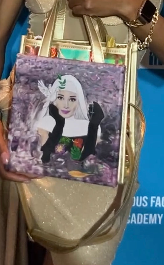 Art Bag "Divine Audrey" mit Mini-Leinwand