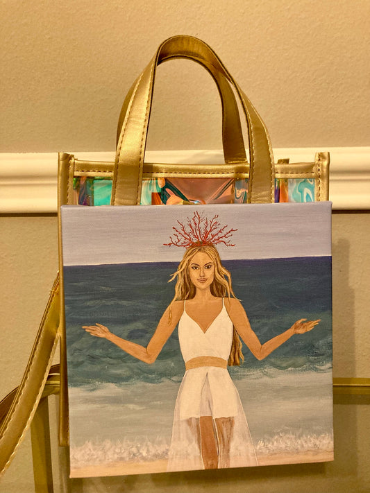 Art "Ocean Healing" mit Mini-Leinwand