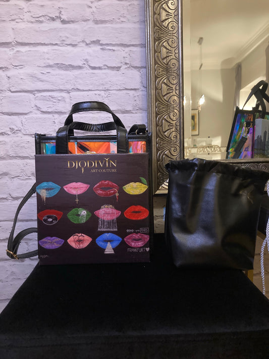 Art Bag "Beyond my Lips" mit Mini-Leinwand