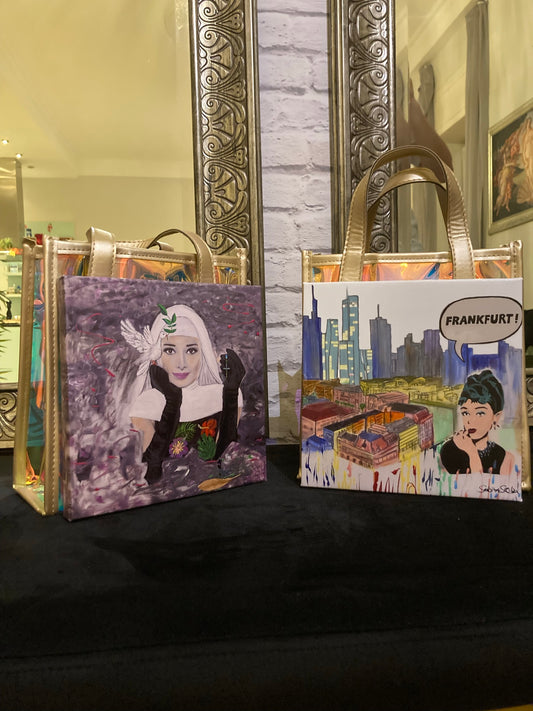 Art Bag "Audrey Frankfurt" mit Mini-Leinwand