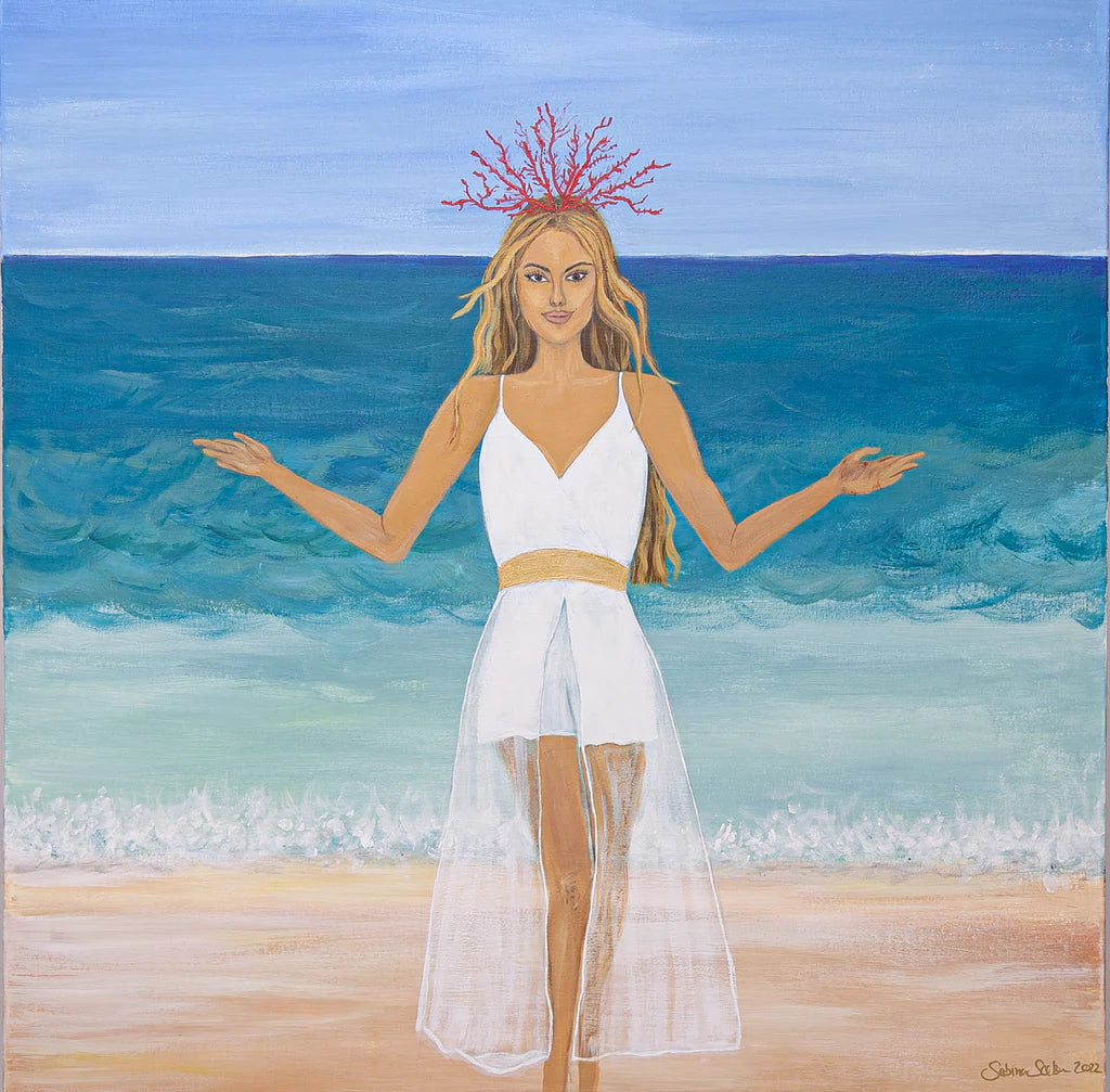 Art "Ocean Healing" mit Mini-Leinwand