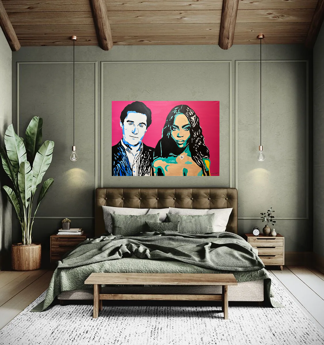 Original-Gemälde, 100x70cm, "Naomi's Secret Love", Acryl & Öl auf Leinwand