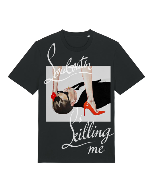 T-Shirt, kurzarm, „Loubo is killing me “, kunstveredelt