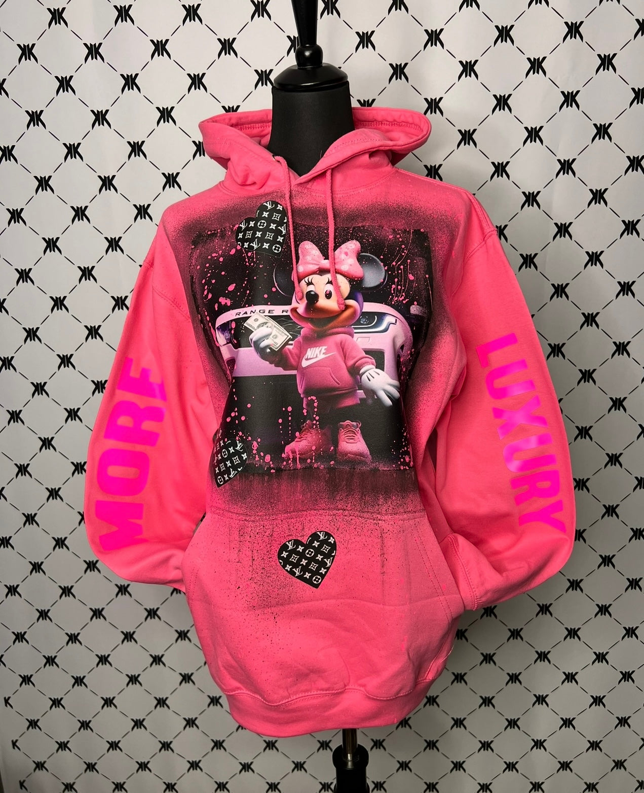 Hoodie "More Luxury", kunstveredelt