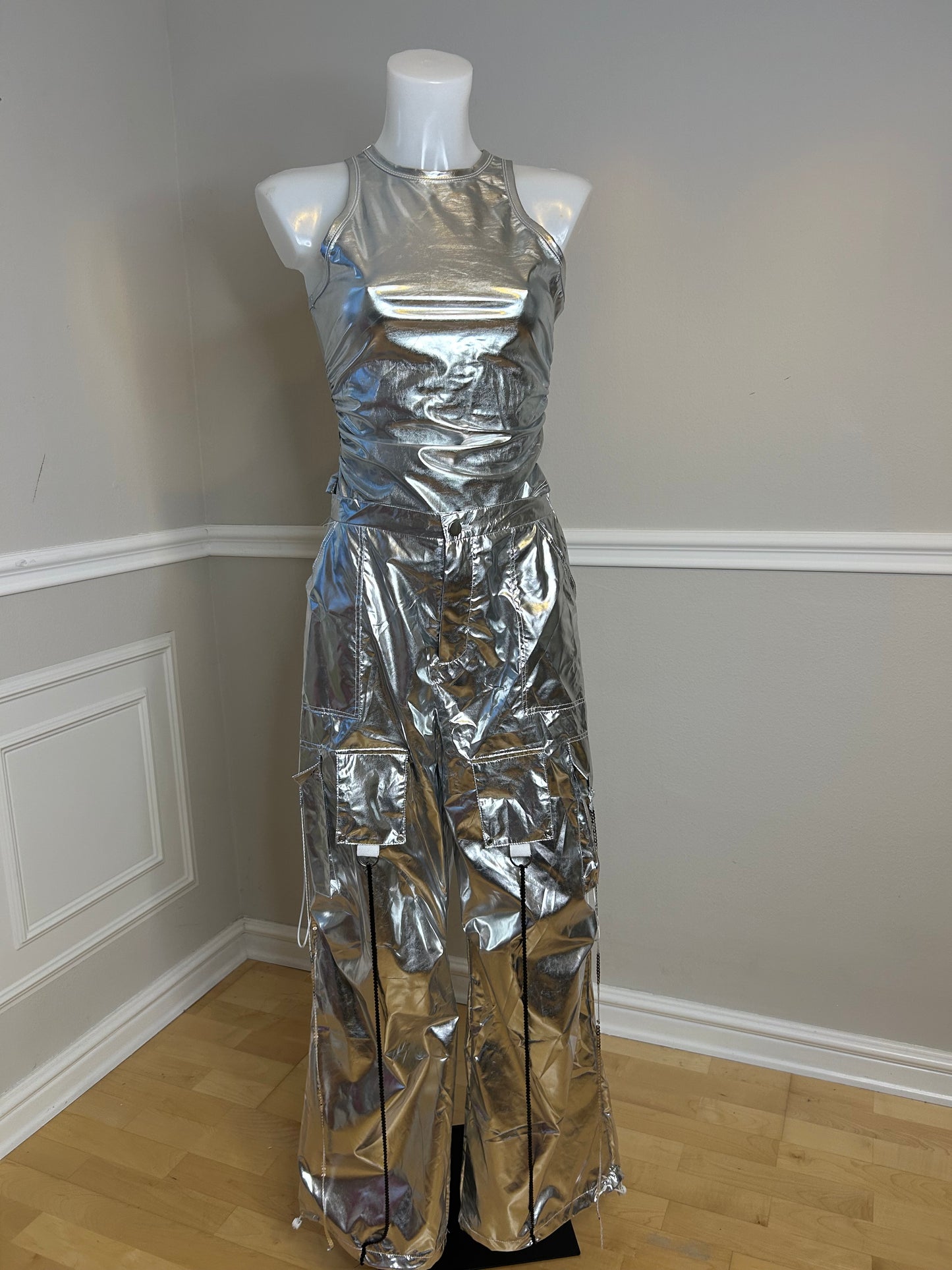 Set aus Top&Hose Sparkling Moon, silver, Größe S