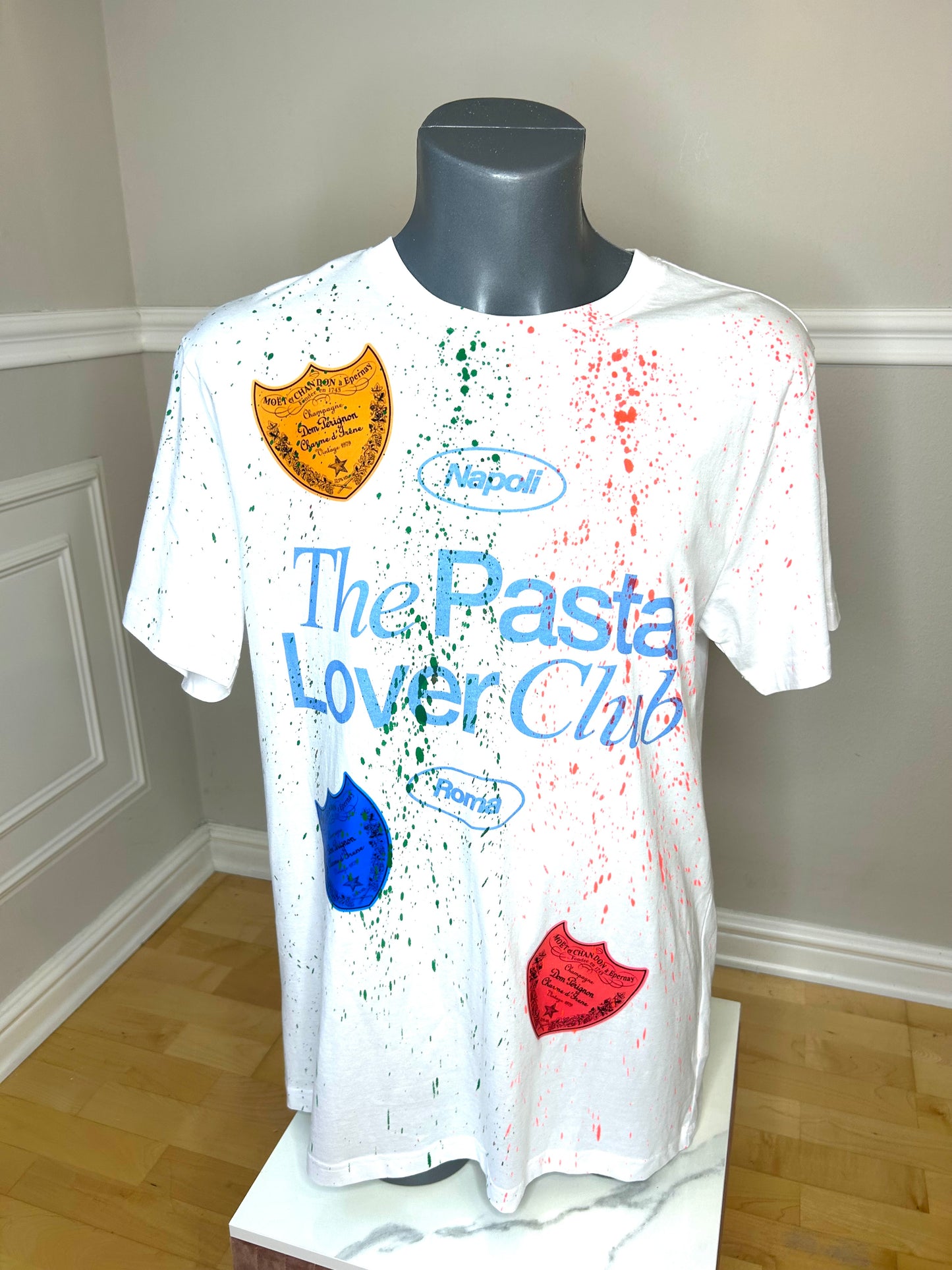 T-Shirt, kurzarm, „Food & Drink“, kunstveredelt, Größe XL