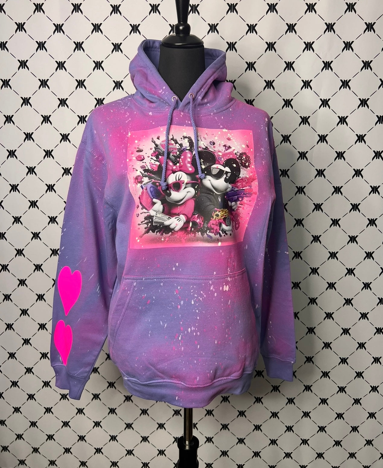 Hoodie "MOUSE LOVE Bonnie & Clyde", kunstveredelt