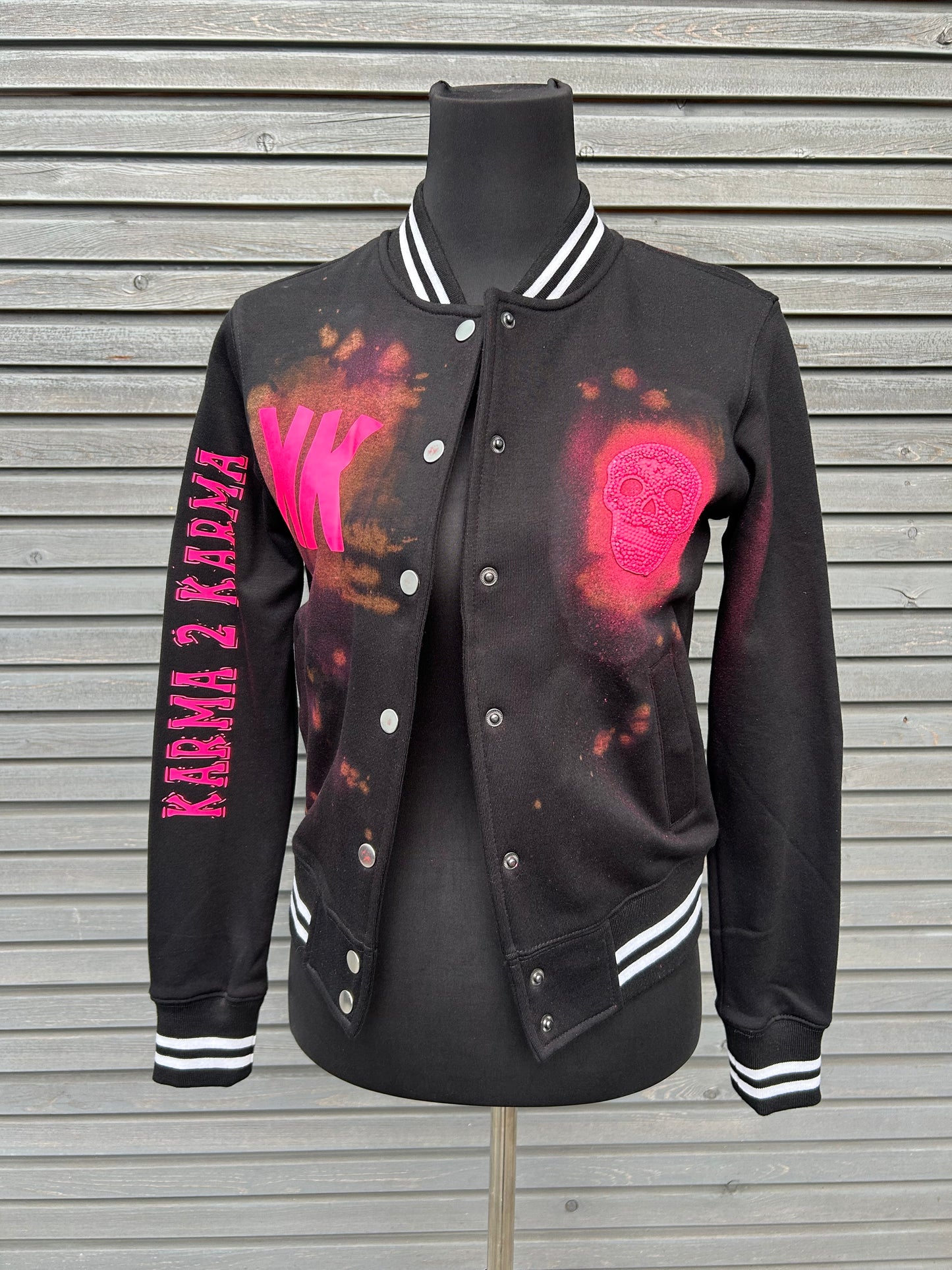 College Jacke "Immortal Skull", kunstveredelt, Größe S