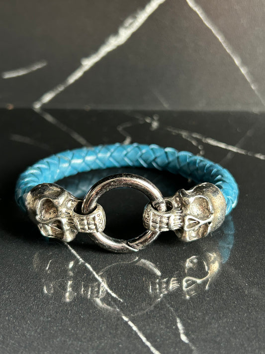 Leder-Armband "Immortal" , Frabe türkis, Größe M