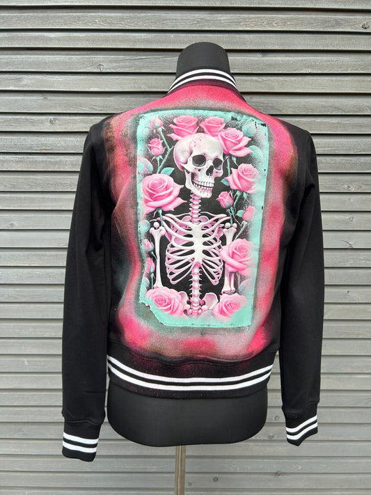 College Jacke "Immortal Skull", kunstveredelt, Größe S