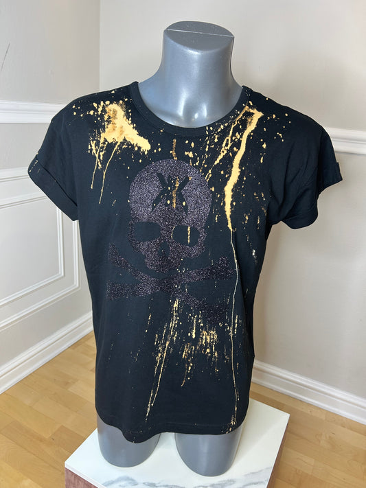 T-Shirt, kurzarm, „Immortal Skull“(„Motiv“), kustveredelt, Größe S