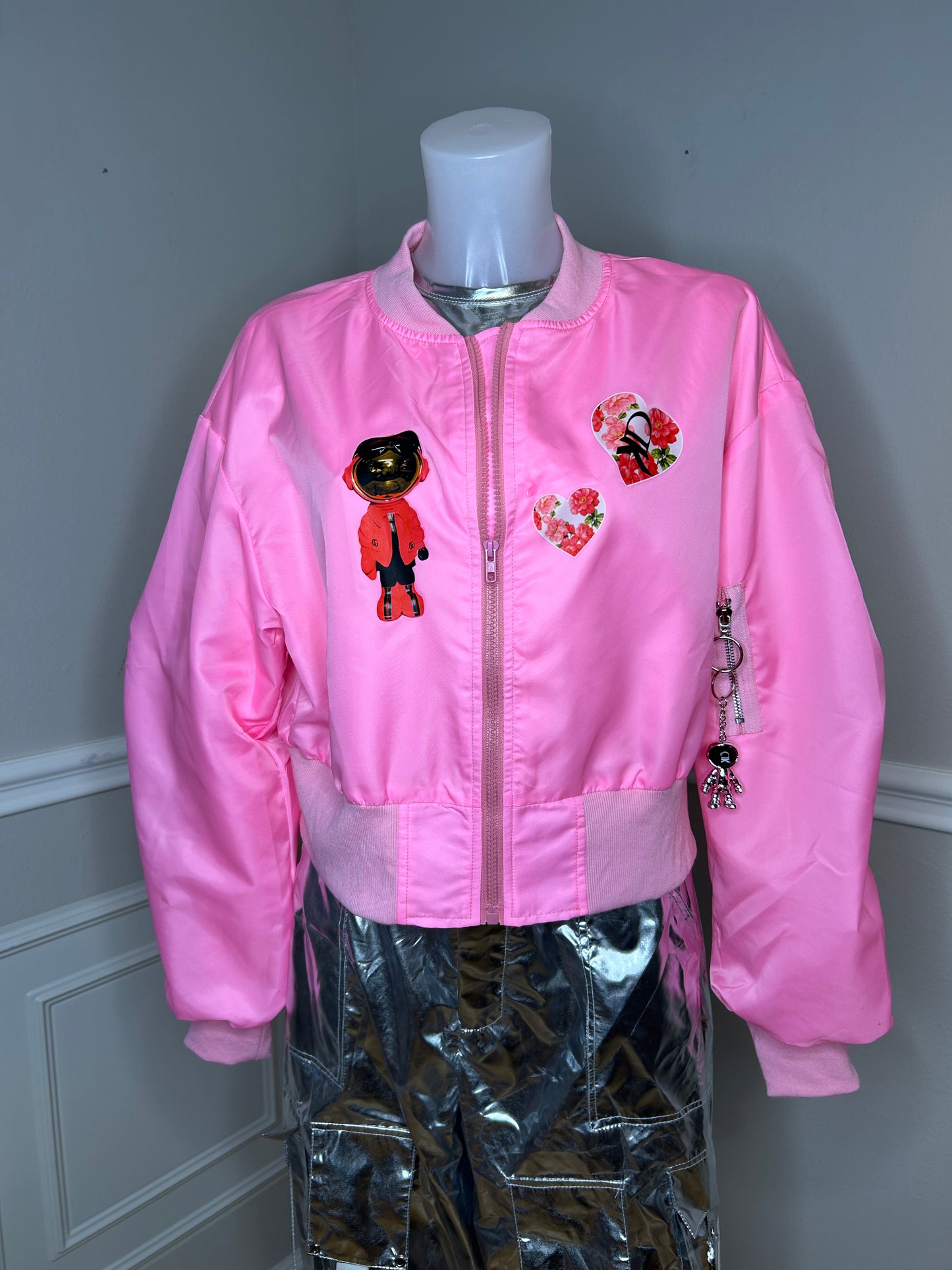 Bomberjacke Moon Rose, Größe S/M, pink