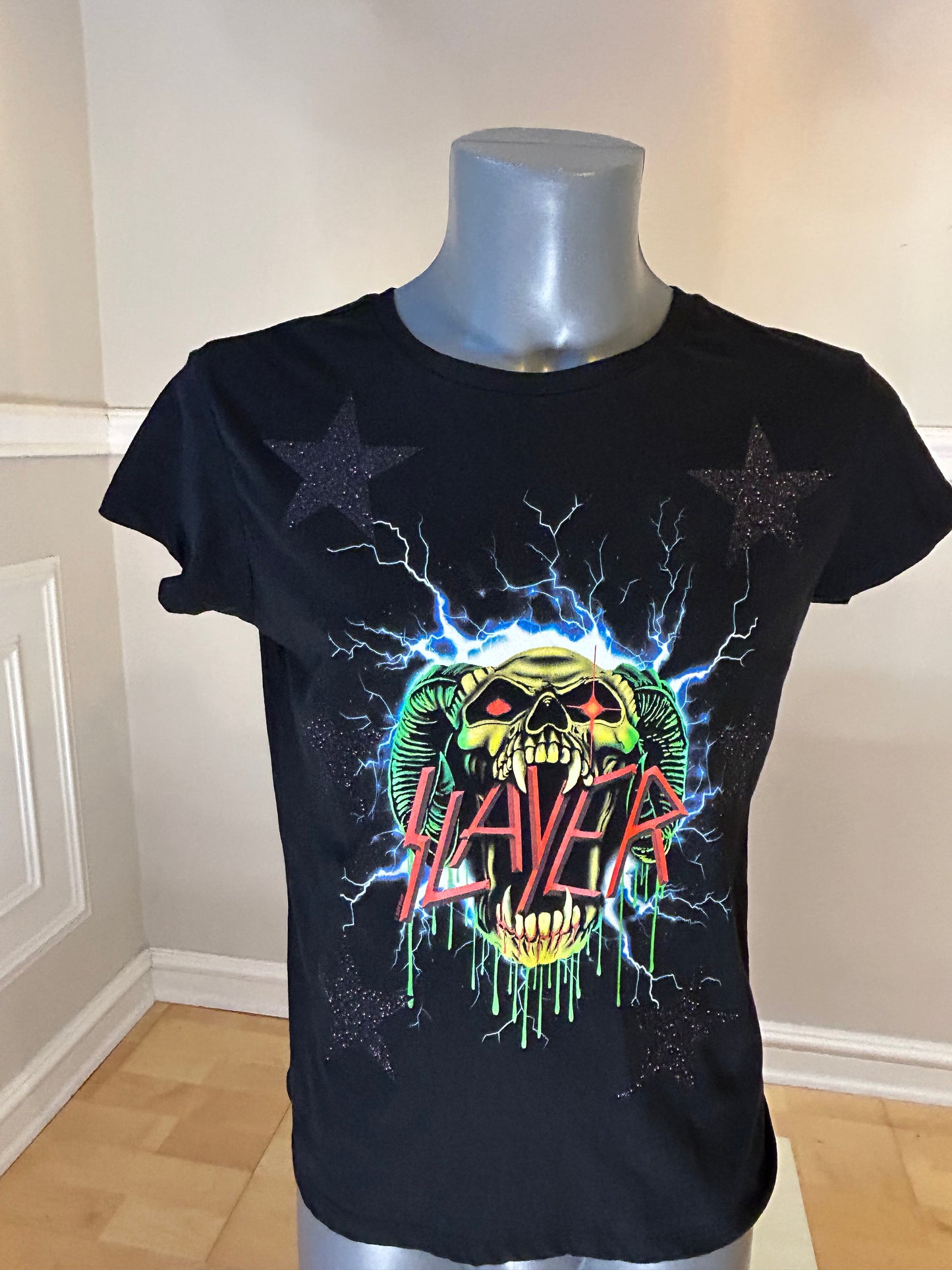 T-Shirt, kurzarm, „Slayer“, kunstveredelt, Größe M