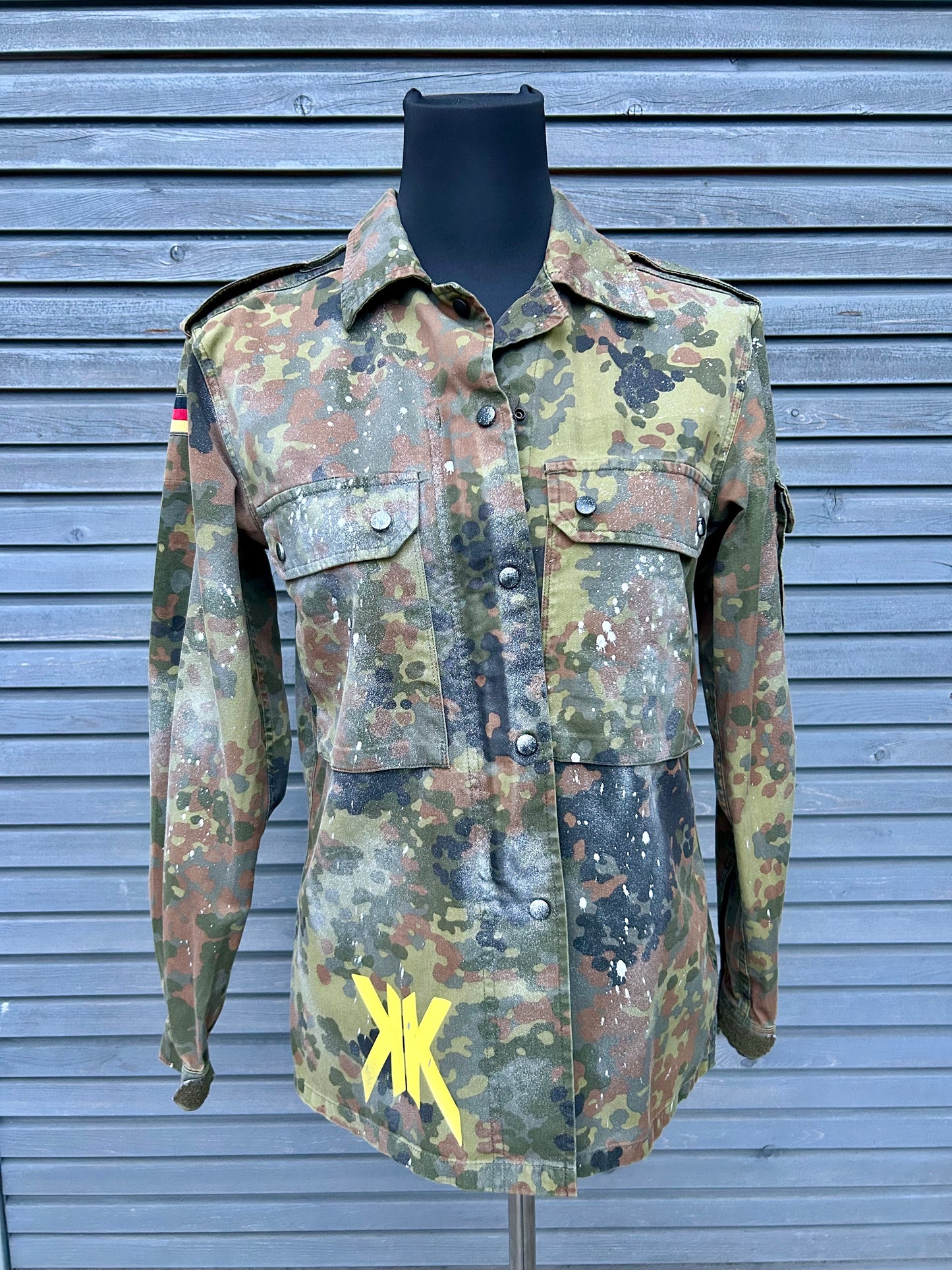 Military Jacket "Love Me / Hate Me", kunstveredelt, Größe S