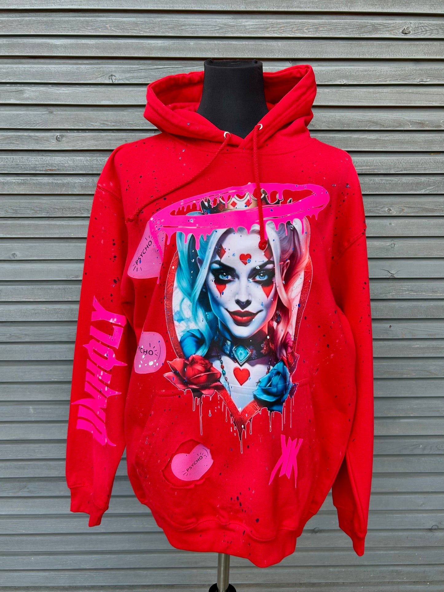 Hoodie "Crazy Girl", kunstveredelt, Größe M