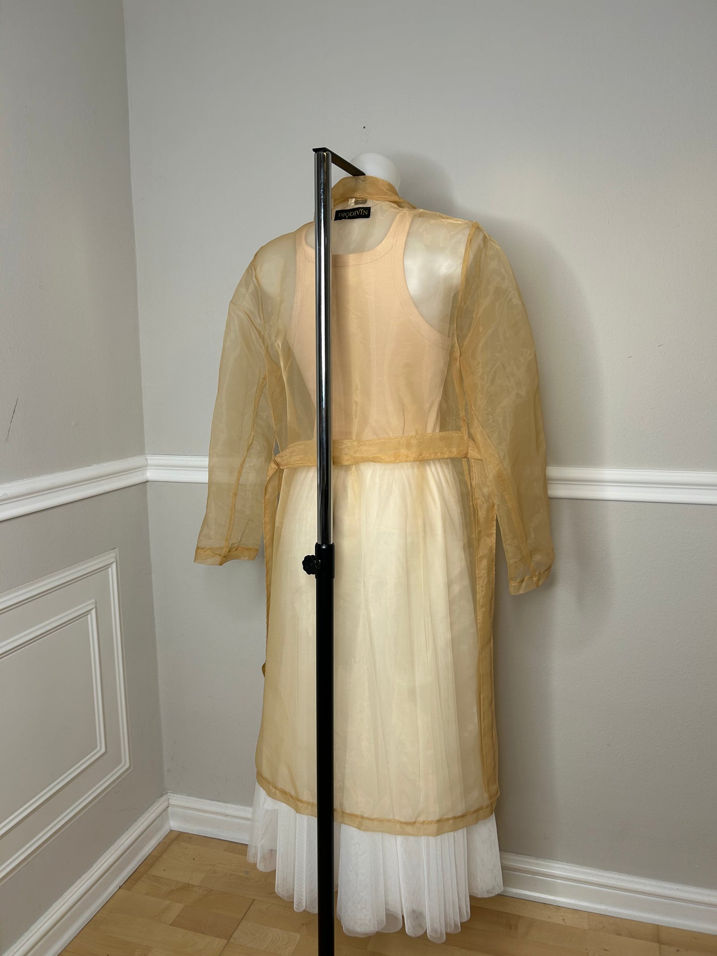 Transparenter Trenchcoat "Desert Sand" (Organza)
